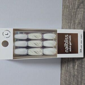 Dashing Diva NailBliss Salon Gel Nails Long Length Brand New White